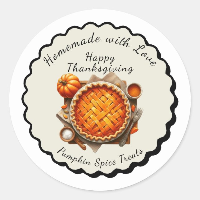 Erntedank Kanada | Pumpkin Pie Delight Runder Aufkleber (Vorderseite)