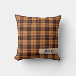 Erntedank kariertes Tartan-Muster Kissen