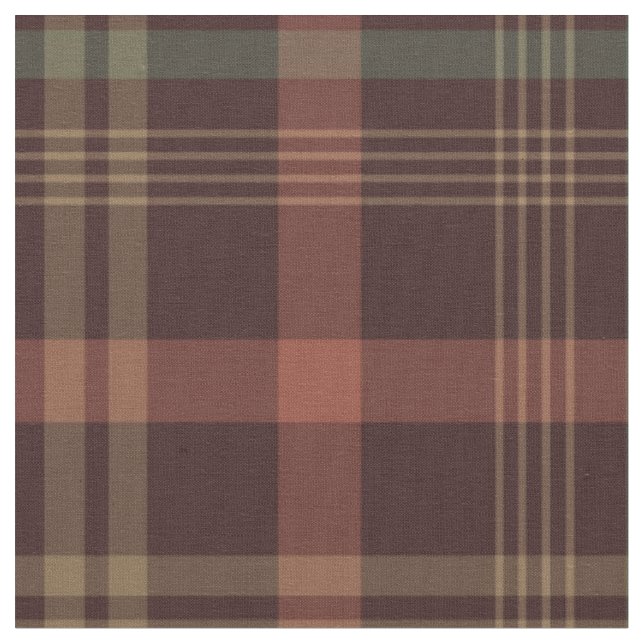 Erntedank kariertes Tartan-Muster Stoff (Nahaufnahme)