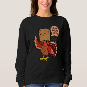 Erntedank-Katze Falsche Katze Miau Erntedank Trut Sweatshirt