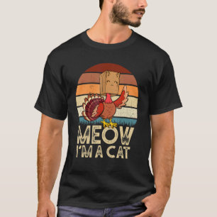 Erntedank-Katze Falsche Katze Miauen Truthahn Ka T-Shirt