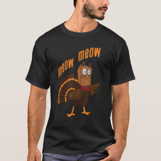 Erntedank-Katze Lustige Falsche Katze Miau Ernteda T-Shirt