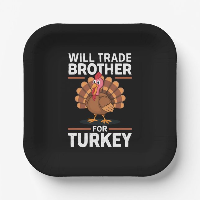 Erntedank Kids wird Brother gegen die Türkei tausc Pappteller (Vorderseite)