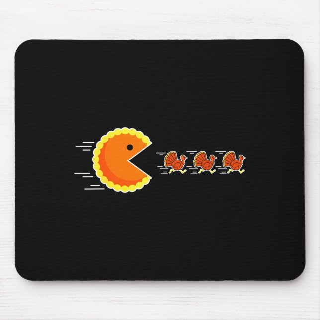 Erntedank-Kürbis E Truthahn jagender Gamer Männer  Mousepad (Vorne)