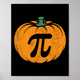 Erntedank-Kürbis-Pi-Kuchen-Kostüm-Mathe-Lehrer-H Poster