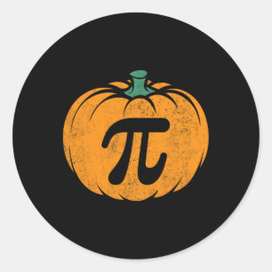 Erntedank-Kürbis-Pi-Pie-Kostüm-Mathe-Lehrer-H Runder Aufkleber