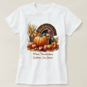 Erntedank-Kürbis-Truthahn  T-Shirt