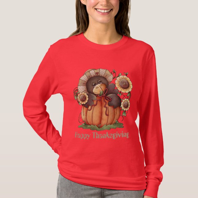 Erntedank Kürbiskrähe Holiday Women's T - Shirt (Vorderseite)
