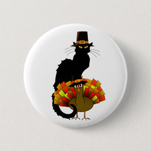 Erntedank Le Chat Noir mit türkischer Pilgrim Button