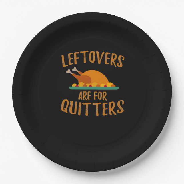 Erntedank-Leeftovers sind für Quitters Classic Co Pappteller (Vorderseite)