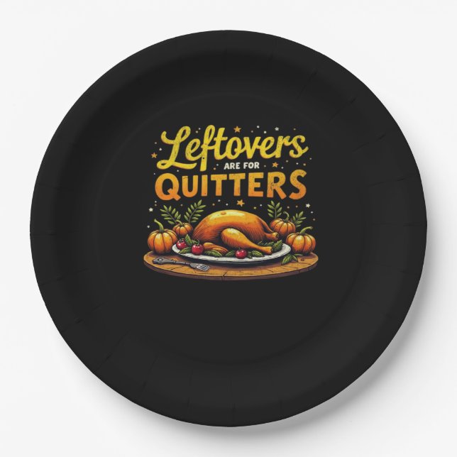Erntedank-Leeftovers sind für Quitters Classic Fu Pappteller (Vorderseite)