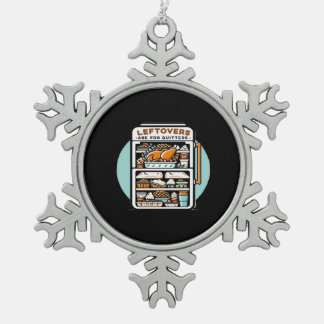 Erntedank-Leeftovers sind für Quitters Classic Fu Schneeflocken Zinn-Ornament