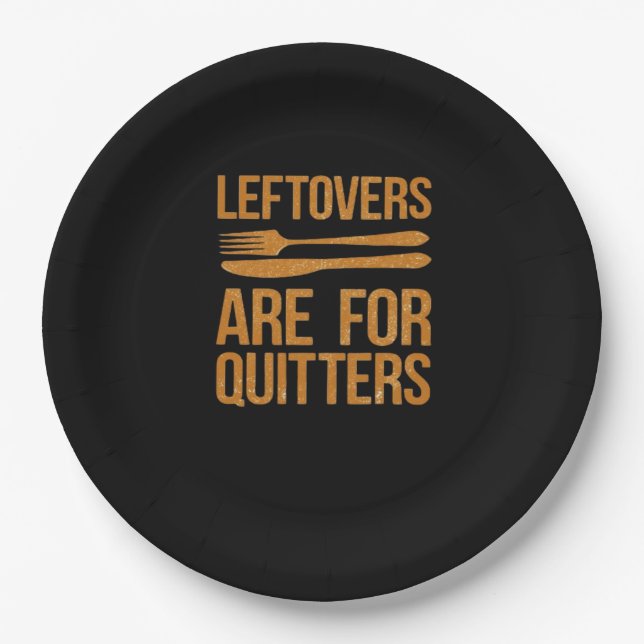 Erntedank-Leeftovers sind für Quitters Classic Me Pappteller (Vorderseite)