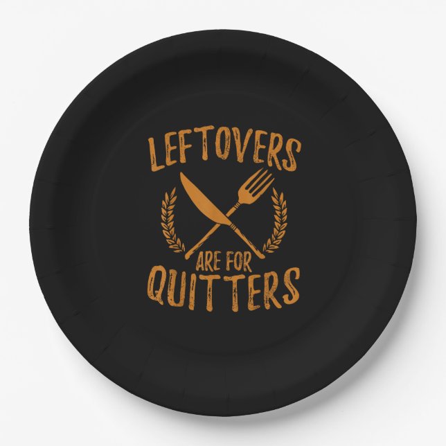 Erntedank Leftovers sind für Quittages Funny Pappteller (Vorderseite)