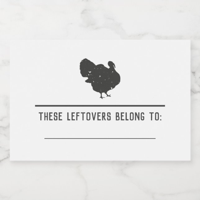 Erntedank Leftovers Stickers Friendsgiving Lebensmitteletikett (Einzelnes Label)