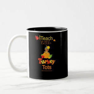 Erntedank-Lehrer-Geschenk-Fall-Herbst wenig Zweifarbige Tasse