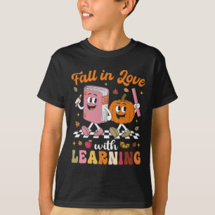 Erntedank Lehrer Hemd Retro Fall in Liebe mit T-Shirt
