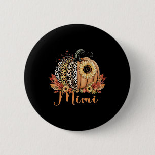 Erntedank Leopard Pumpkin und Sonnenblumen Mimi Button