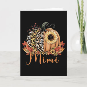 Erntedank Leopard Pumpkin und Sonnenblumen Mimi Karte