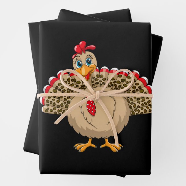 Erntedank Leopard Türkei Erntedank Herbst Geschenkpapier Set (Beispiel)