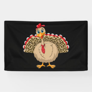 Erntedank Leoparden Truthahn Erntedank Herbst Banner