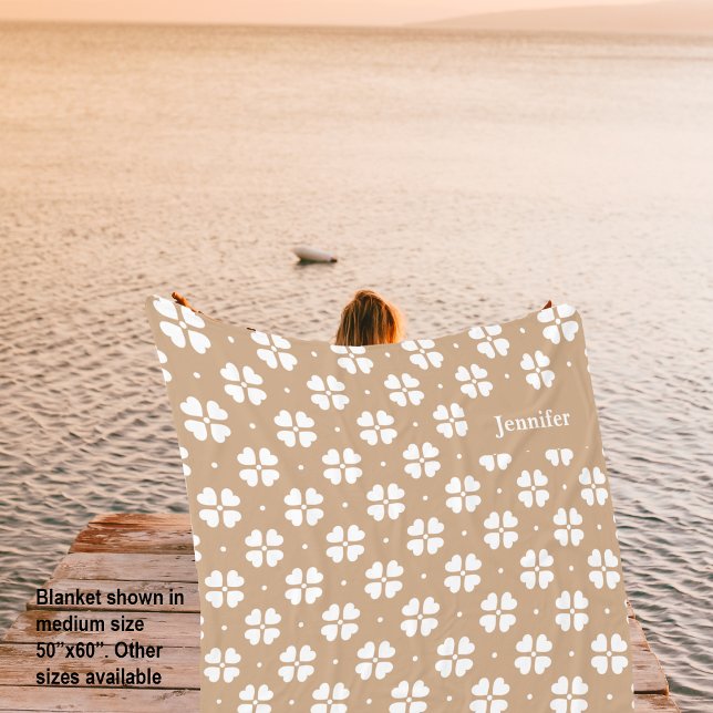 Erntedank Liebe Clover Individuelle Name Fleecedecke (Von Creator hochgeladen)