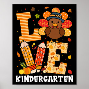Erntedank Liebe Kindergarten Lehrerin Türkei Autu Poster