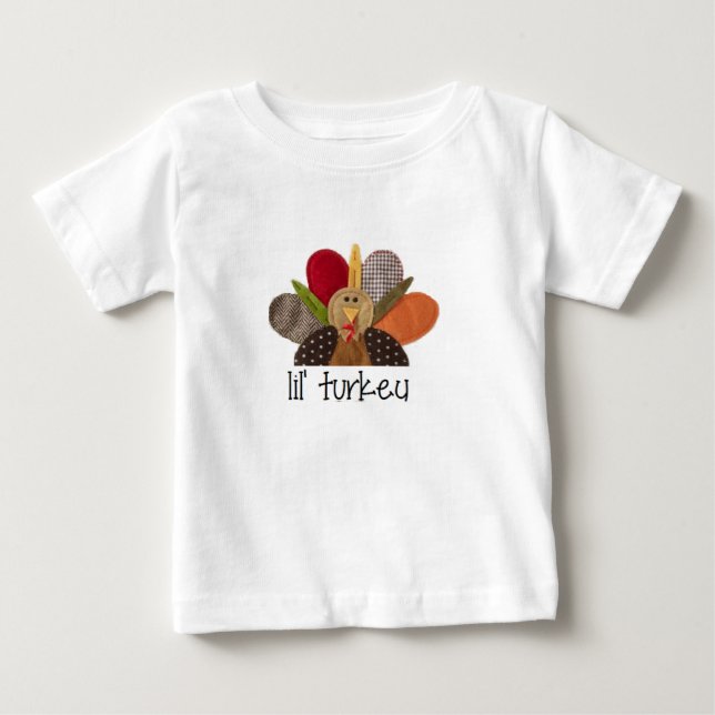 Erntedank-lil Truthahn Baby T-shirt (Vorderseite)
