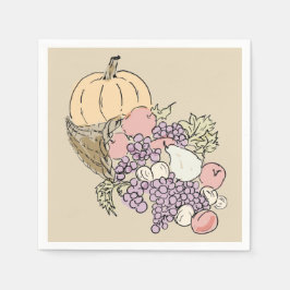 Erntedank-Malerei im Herbst Serviette