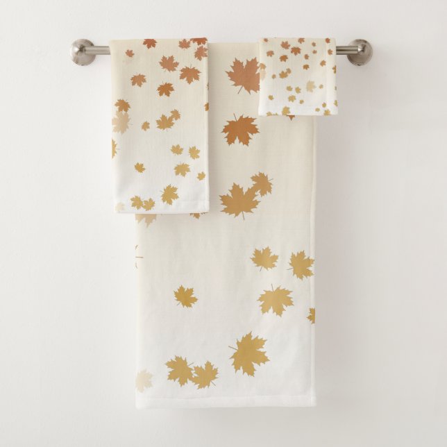 Erntedank Maple-Blätter Badhandtuch Set (Insitu)