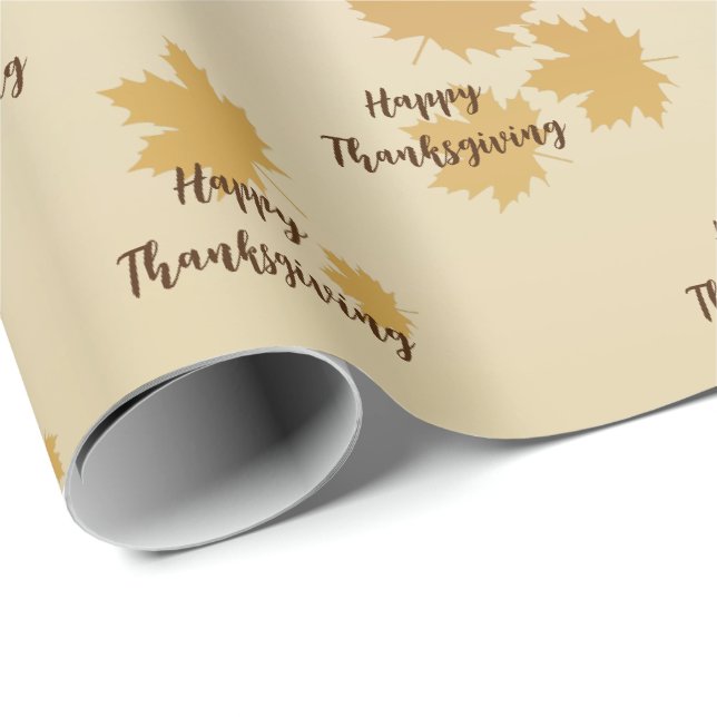 Erntedank Maple-Blätter Geschenkpapier (Rolleneckpunkt)