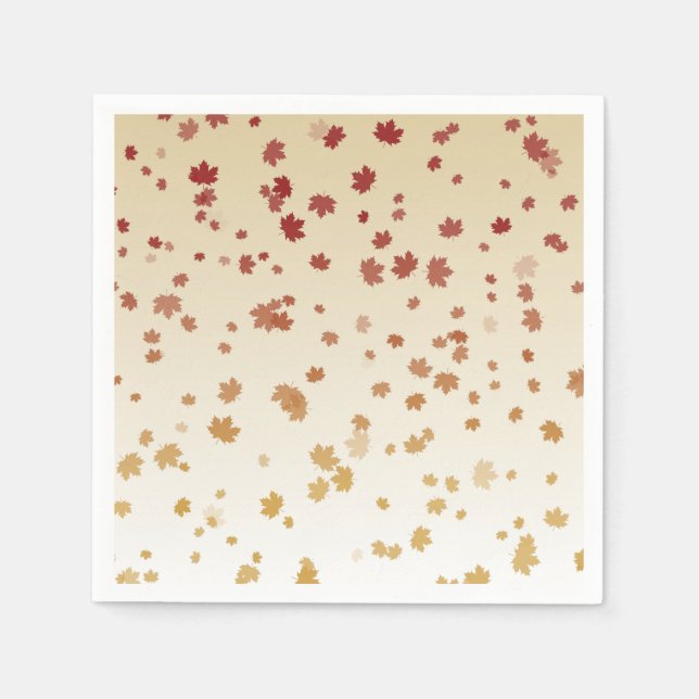 Erntedank Maple-Blätter Serviette (Vorderseite)