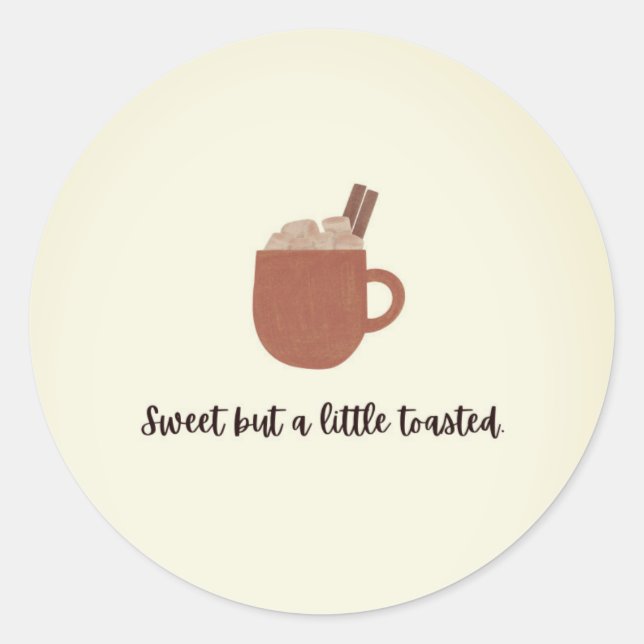 Erntedank-Marshmallow Runder Aufkleber (Vorderseite)