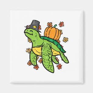 Erntedank Meeresschildkröte Niedlich Tortoise Fall Magnet