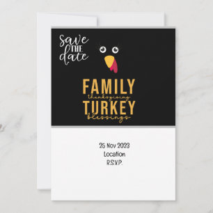 Erntedank mit der Türkei Save the Date Einladung