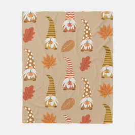 Erntedank mit Herbstblättern Fleecedecke