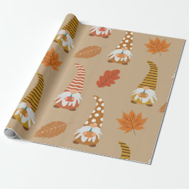 Erntedank mit Herbstblättern Geschenkpapier