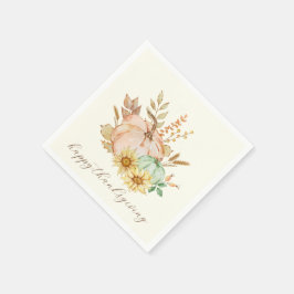 Erntedank mit individueller Wasserfarbenernte Serviette