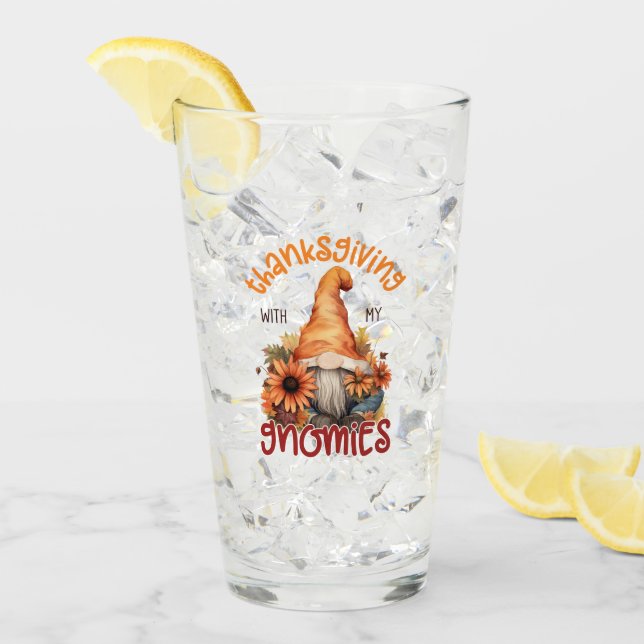 Erntedank mit meinen Gnomen Glas (Vorderseite Ice)