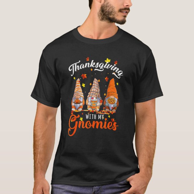 Erntedank mit meinen Gnomen Herbstvorkommen T-Shirt (Vorderseite)