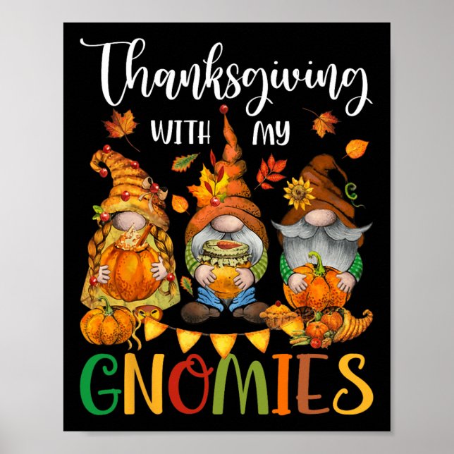Erntedank mit meinen Gnomen Herbstwochen Poster (Vorne)