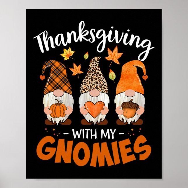 Erntedank mit meiner Gnomie Leopard Poster (Vorne)