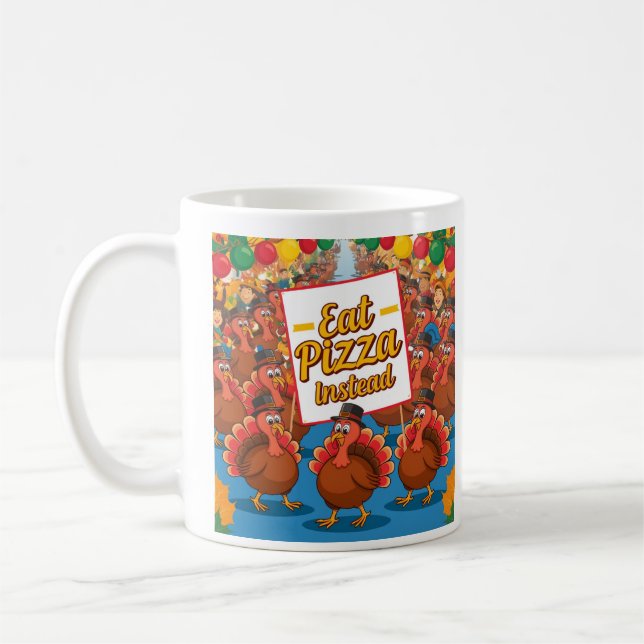 Erntedank mit Pizza Kaffeetasse (Links)