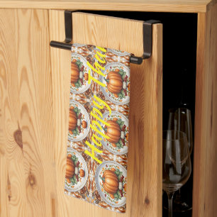 Erntedank Moderne Pumpkin Herbstkollektion Geschirrtuch