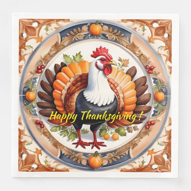 Erntedank Moderne Pumpkin Herbstkollektion Serviette (Vorderseite)