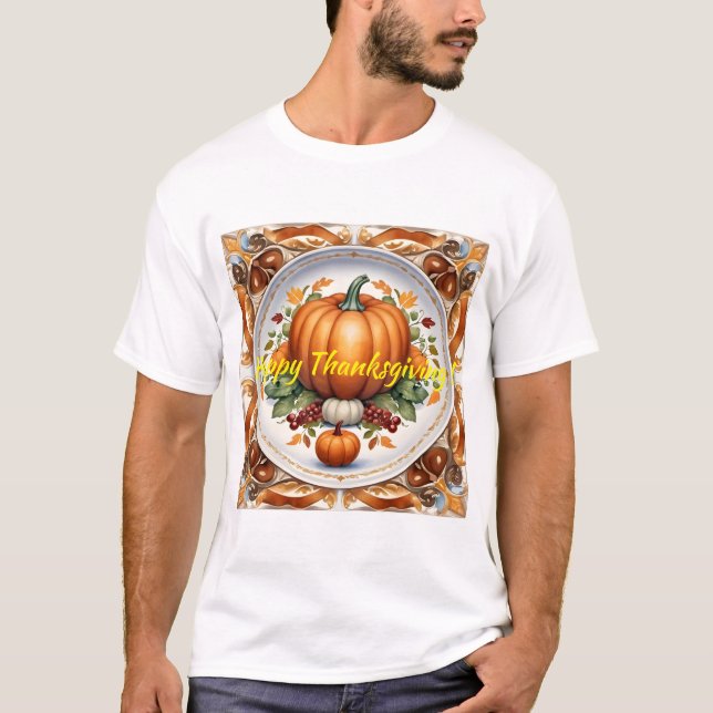 Erntedank Moderne Pumpkin Herbstkollektion T-Shirt (Vorderseite)