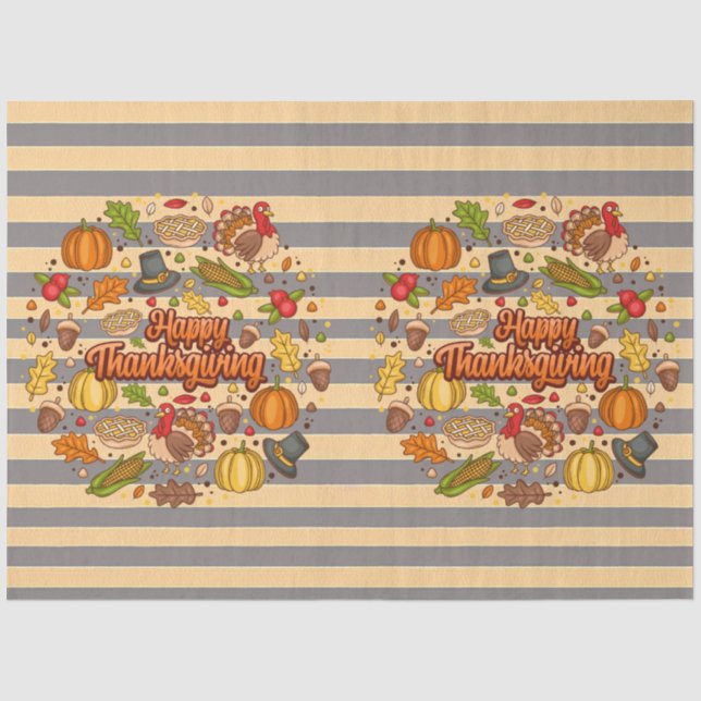 Erntedank Moderne, schöne Herbstsammlung Seidenpapier (Vorderseite)