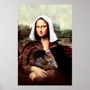 Erntedank Mona Lisa Pilgrim Poster