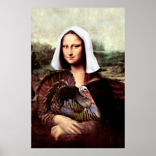 Erntedank Mona Lisa Pilgrim Poster (Vorne)