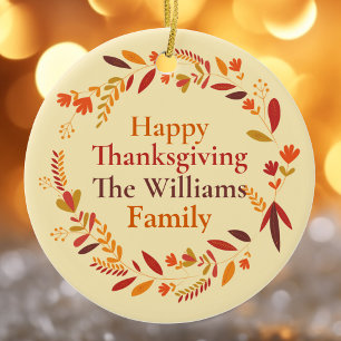 Erntedank Monogramm Eigener Herbstkeil Keramik Ornament